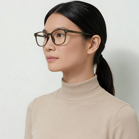 OWNDAYS | SUN Tan Brown Full Rim Wellington left side